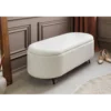 Ławka VOQUE 110 cm z pojemnikiem Bouclé kremowo biała