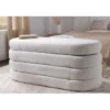 Ławka VOQUE 115 cm z pojemnikiem Bouclé kremowo biała