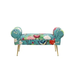 Ławka WING FLOWER FEVER 100 cm niebieska