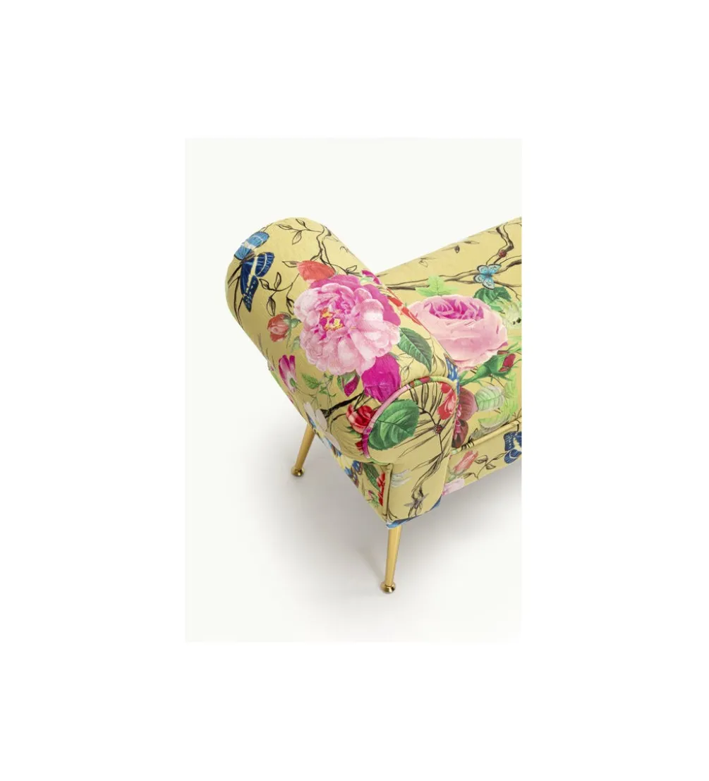 Ławka WING FLOWER FEVER 100 cm żółta