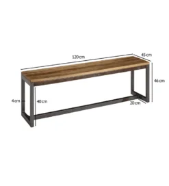 Ławka WOHNLING 120 cm drewno mango