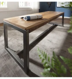Ławka WOHNLING 120 cm drewno mango
