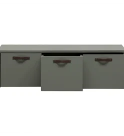 Ławka ze schowkiem STAGE 120 cm drewno sosny zielona