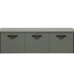 Ławka ze schowkiem STAGE 120 cm drewno sosny zielona