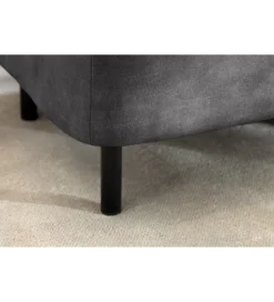 Ławka z schowkiem EN VOUGE 120 cm welwet szary
