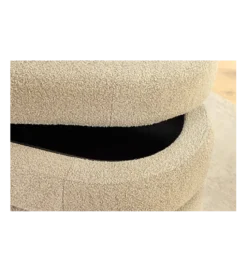 Ławka z schowkiem VOQUE 115 cm bouclé taupe