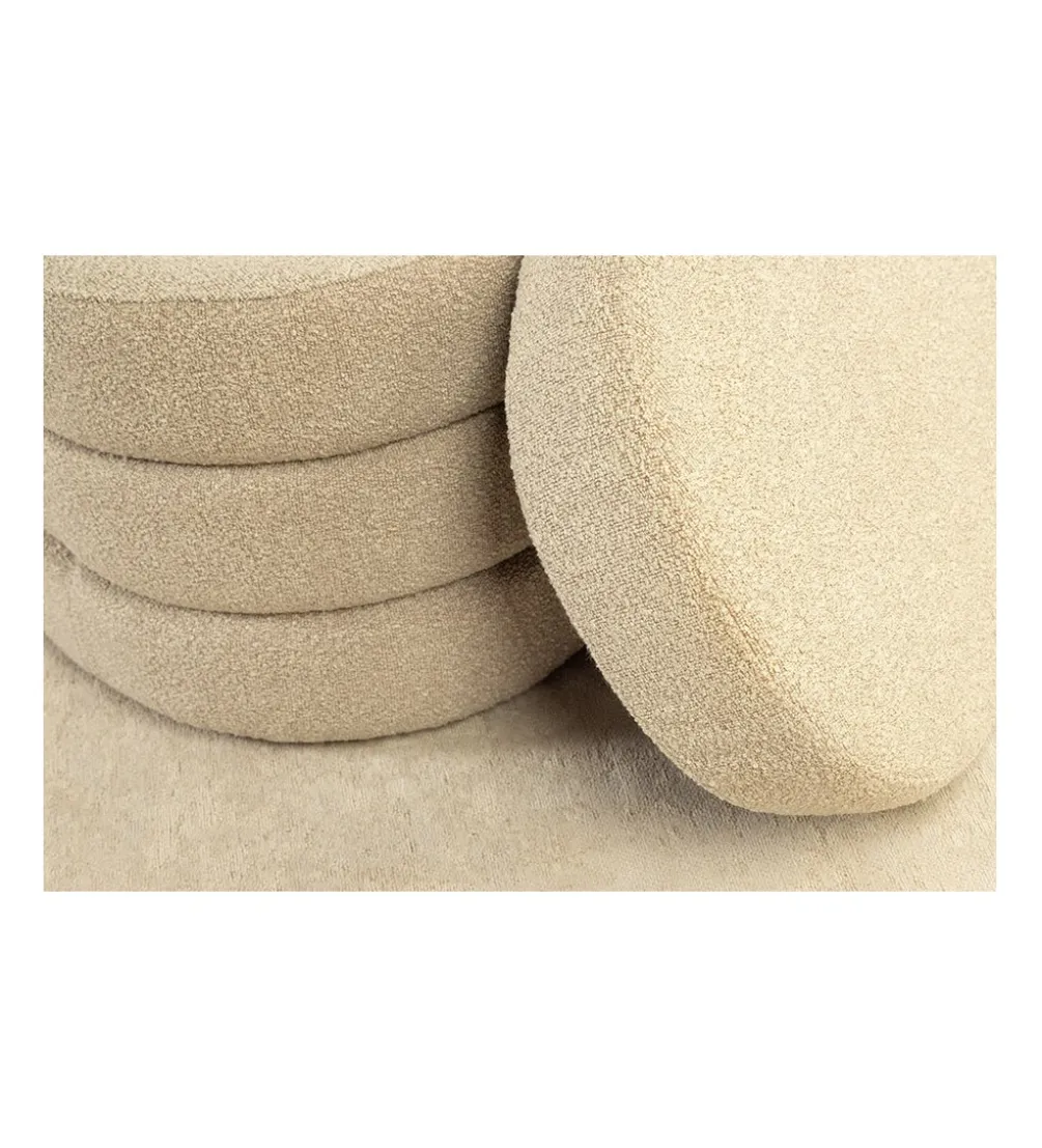 Ławka z schowkiem VOQUE 115 cm bouclé taupe