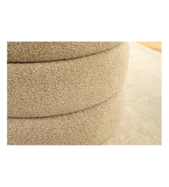 Ławka z schowkiem VOQUE 115 cm bouclé taupe