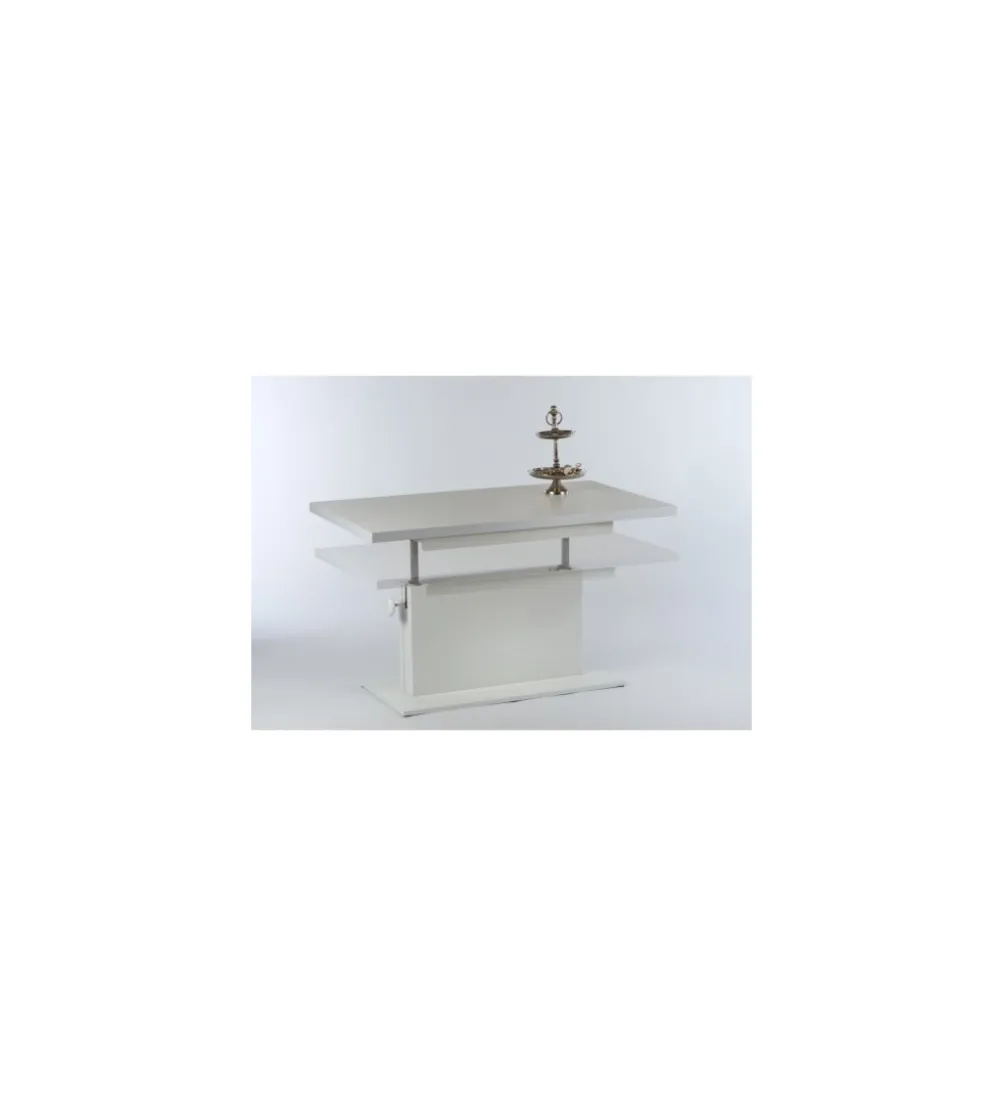Ławo stół rozkładany MONACO 120 cm -160 cm biały