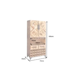 Barek BODEGA 160 cm naturalny
