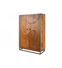 Barek komoda DAVIDE Scorpion 140 cm drewno mango brąz