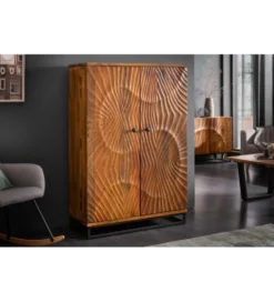 Barek komoda DAVIDE Scorpion 140 cm drewno mango brąz