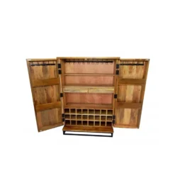 Barek komoda DAVIDE Scorpion 140 cm drewno mango brąz