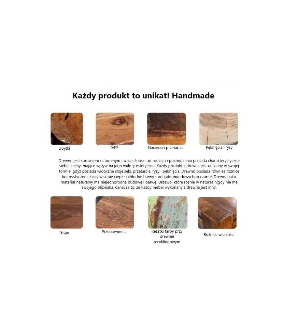 Barek komoda Madline 95 cm drewno mango