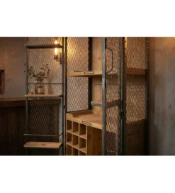 Barek LOFT 145 cm czarny naturalny