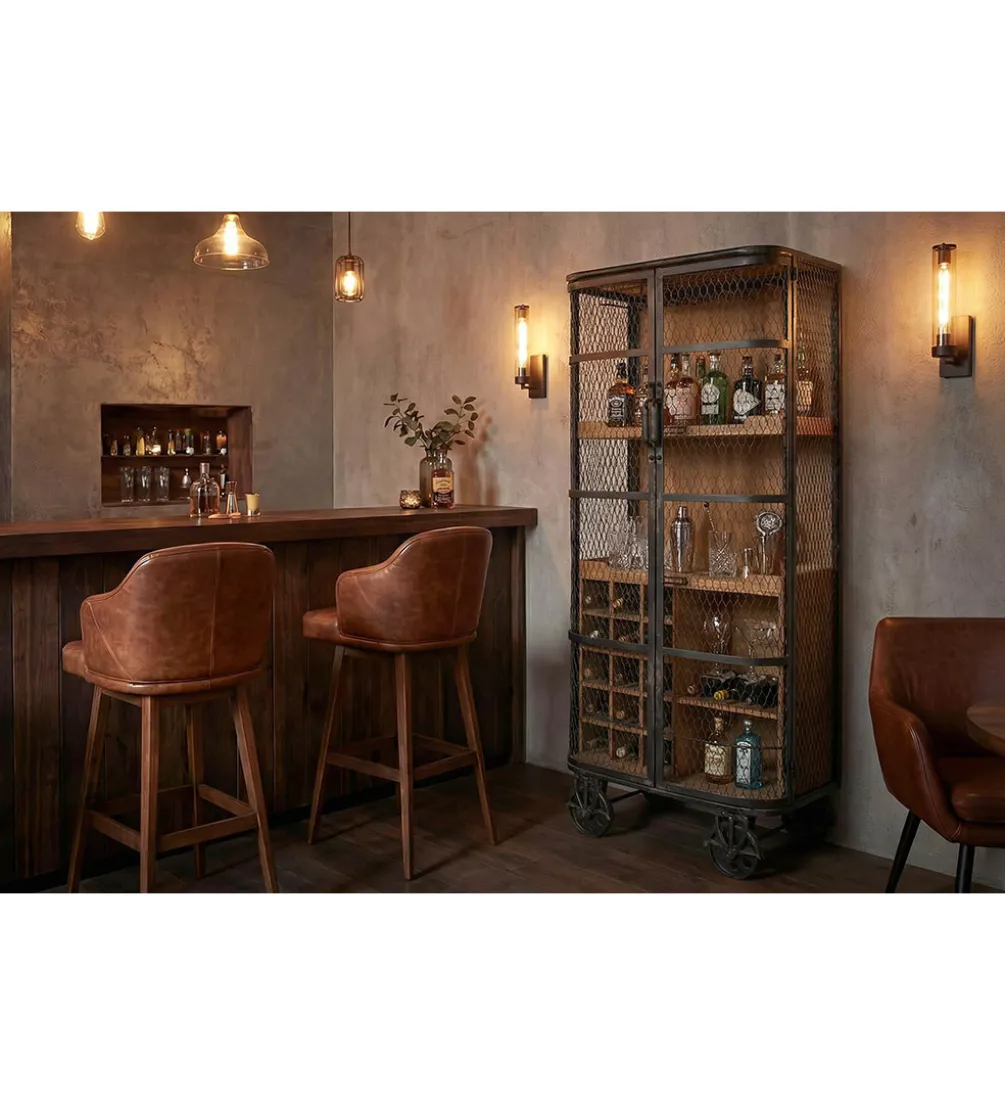 Barek LOFT 145 cm czarny naturalny