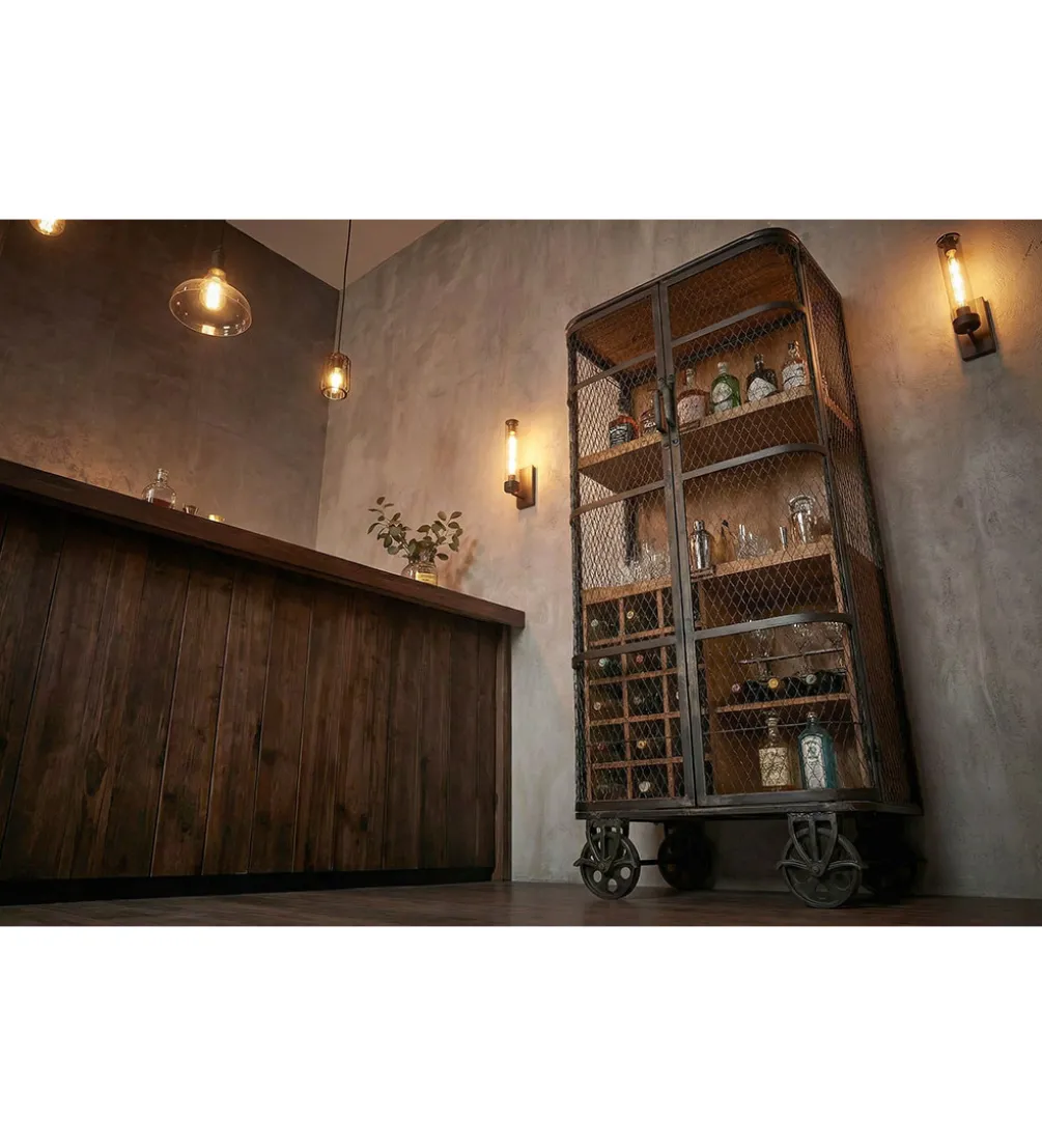 Barek LOFT 145 cm czarny naturalny