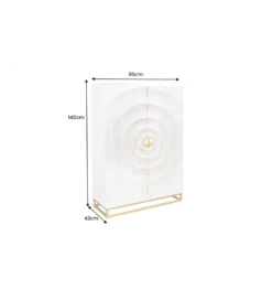 Barek SWEET GOLDEN SUNSET 140 cm drewno mango biała