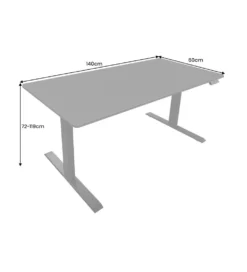 Biurko BLACK DESK 140 cm antracyt