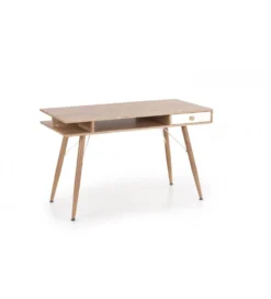 Biurko DOLORES 120 cm w odcieniu dąb sonoma - biały