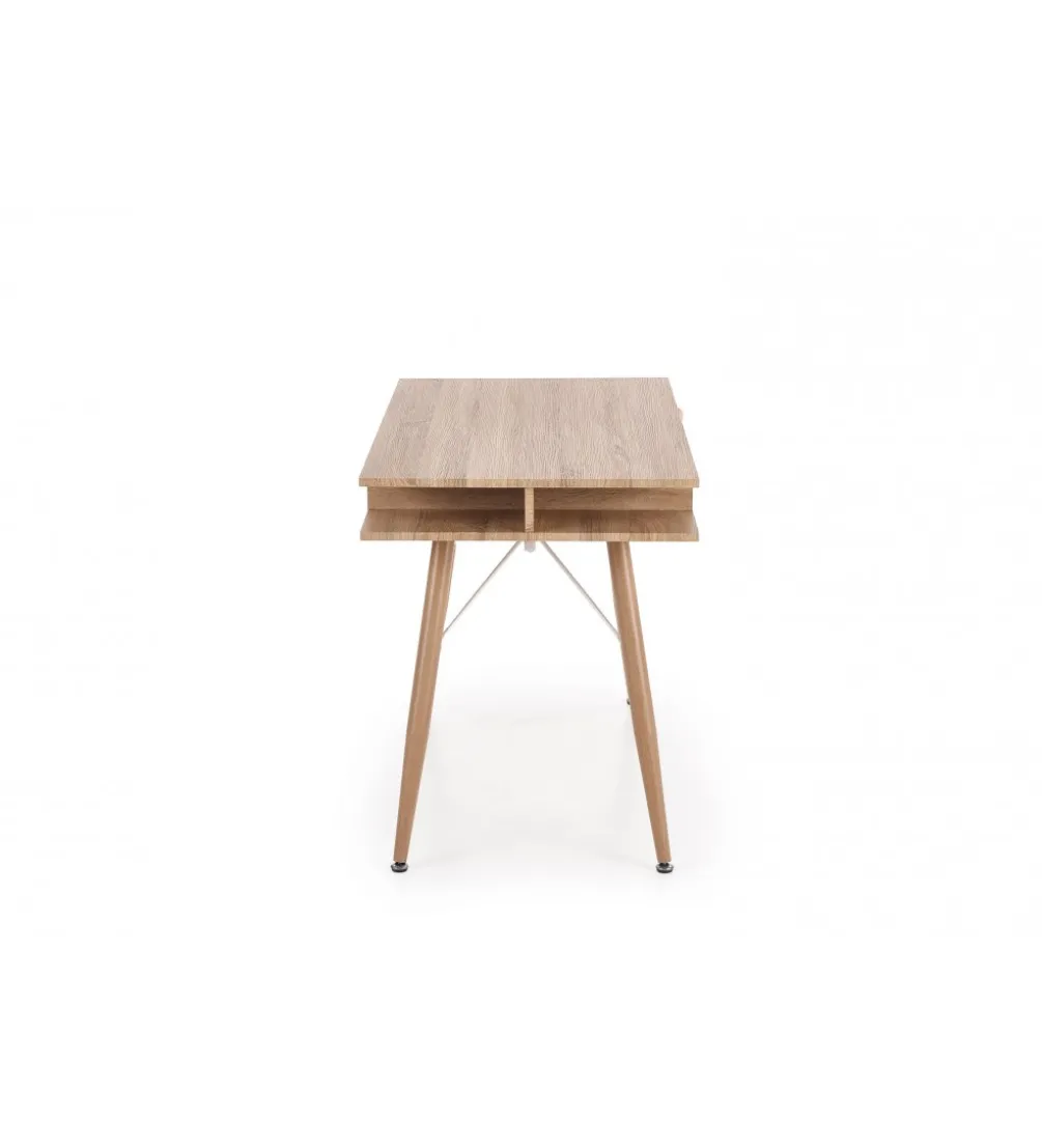 Biurko DOLORES 120 cm w odcieniu dąb sonoma - biały