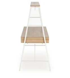 Biurko dwustanowiskowe COAST 139 cm w kolorze dąb sonoma biały