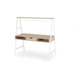 Biurko dwustanowiskowe COAST 139 cm w kolorze dąb sonoma biały