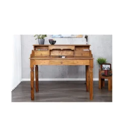 Biurko FINICE Makassar 115 cm drewno Sheesham