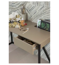 Biurko JULIUS 126 cm drewno sosny szary