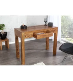 Biurko Makassar FINICE 100 cm drewno Sheesham