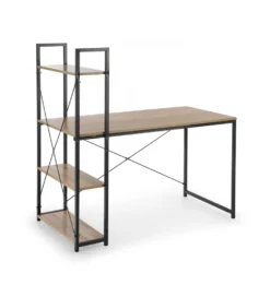 Biurko NARVIK 120 cm w kolorze czarny dąb sonoma