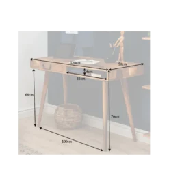 Biurko Retro 120 cm drewno Mango