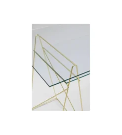 Biurko szklane POLAR 135 cm złote