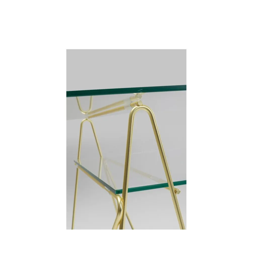 Biurko szklane POLAR 135 cm złote