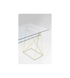 Biurko szklane POLAR 135 cm złote