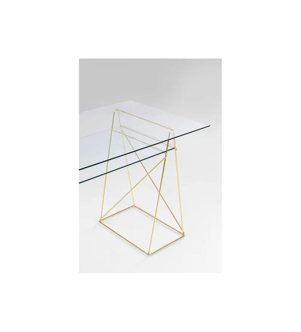 Biurko szklane POLAR 135 cm złote