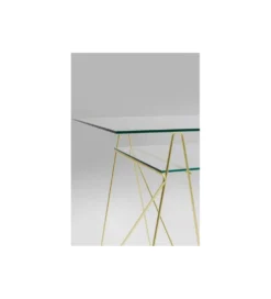 Biurko szklane POLAR 135 cm złote
