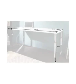 Biurko White Desk 140 cm białe