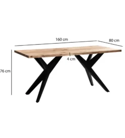 Biurko WOHNLING 160 cm drewno akacja