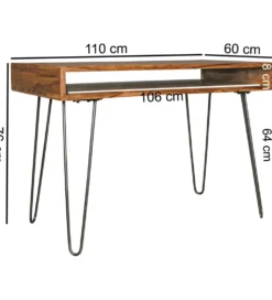 Biurko WOHNLING 110 cm drewno sheesham