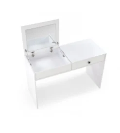 Biurko z toaletka MEGAN 120 cm biały mat