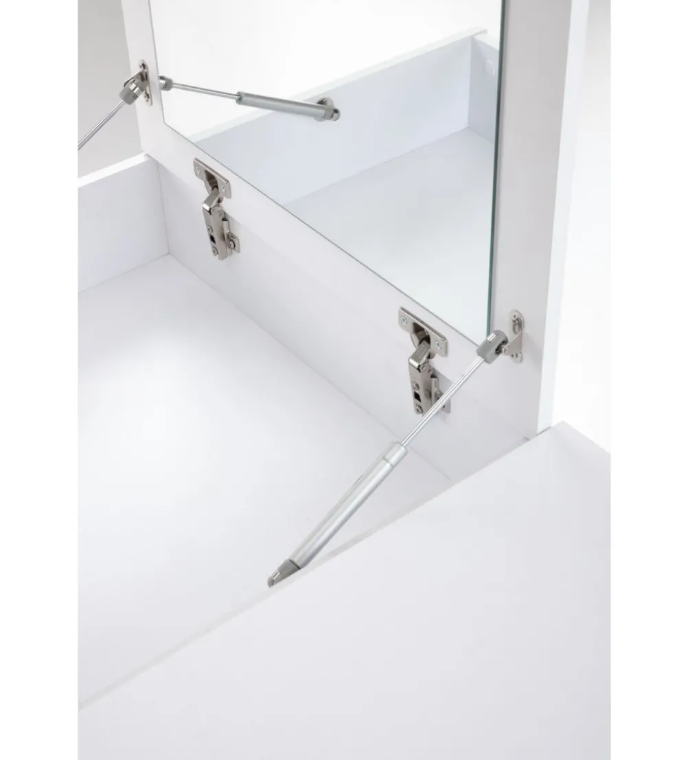 Biurko z toaletka MEGAN 120 cm biały mat