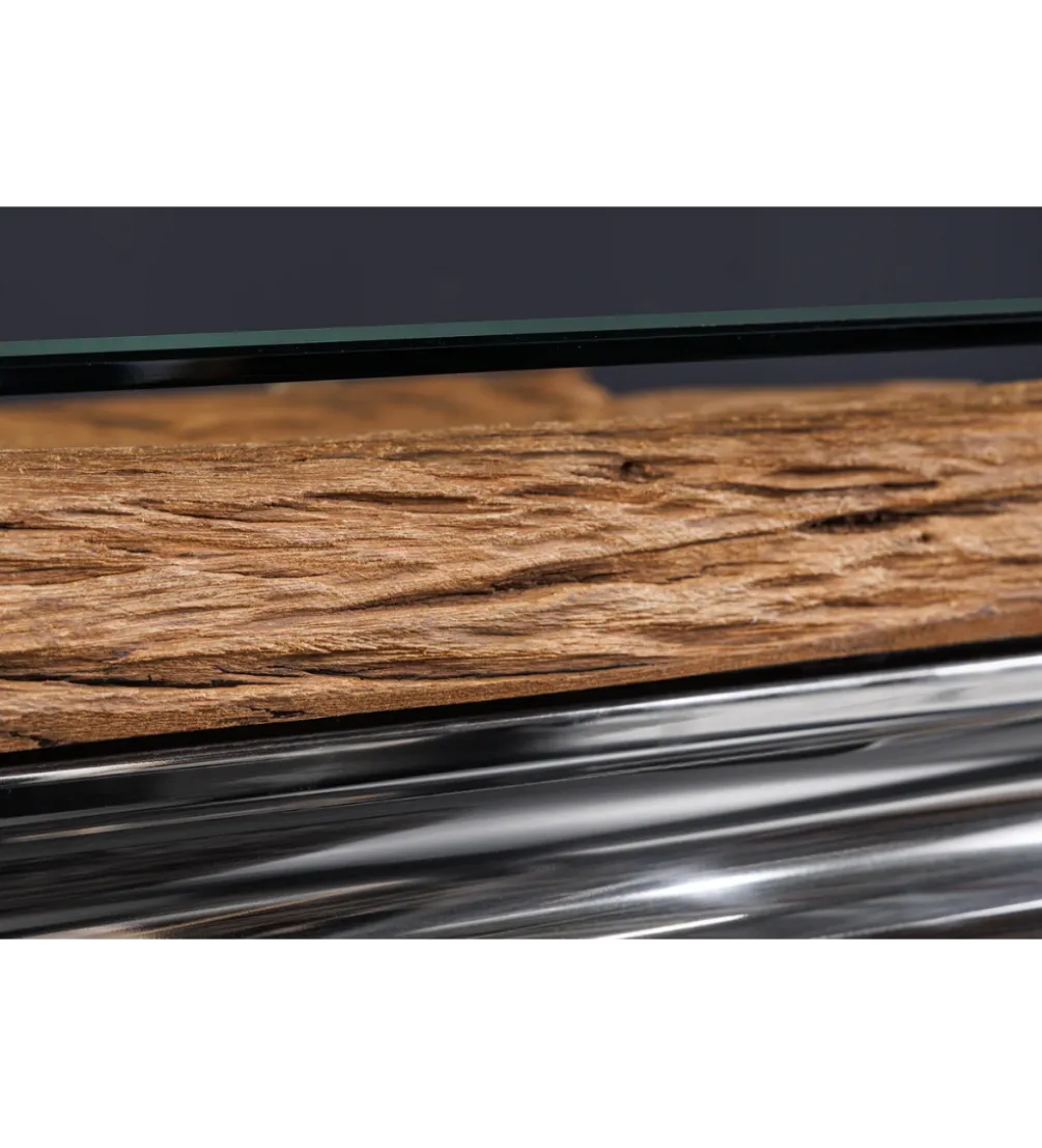 Blat do Stolika kawowego MODERN BAROCK BARRACUDA 100 cm drewno teak