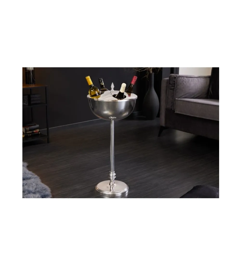 Chłodziarka na wino Royal 34 cm srebrna