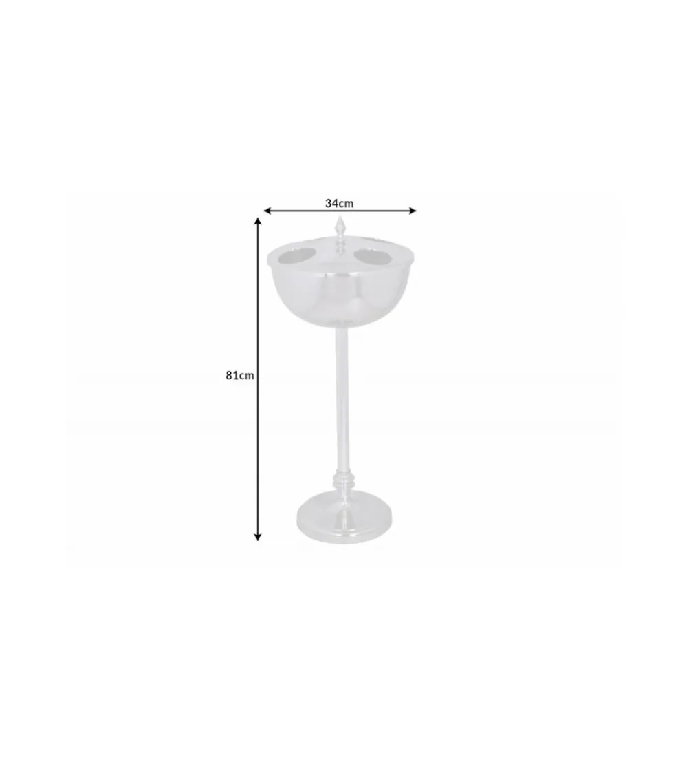 Chłodziarka na wino Royal 34 cm srebrna