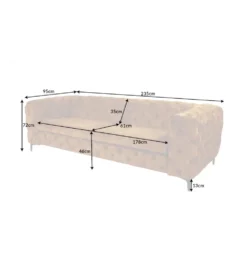 dokonczyc Sofa POKIN 146 cm Beżowy