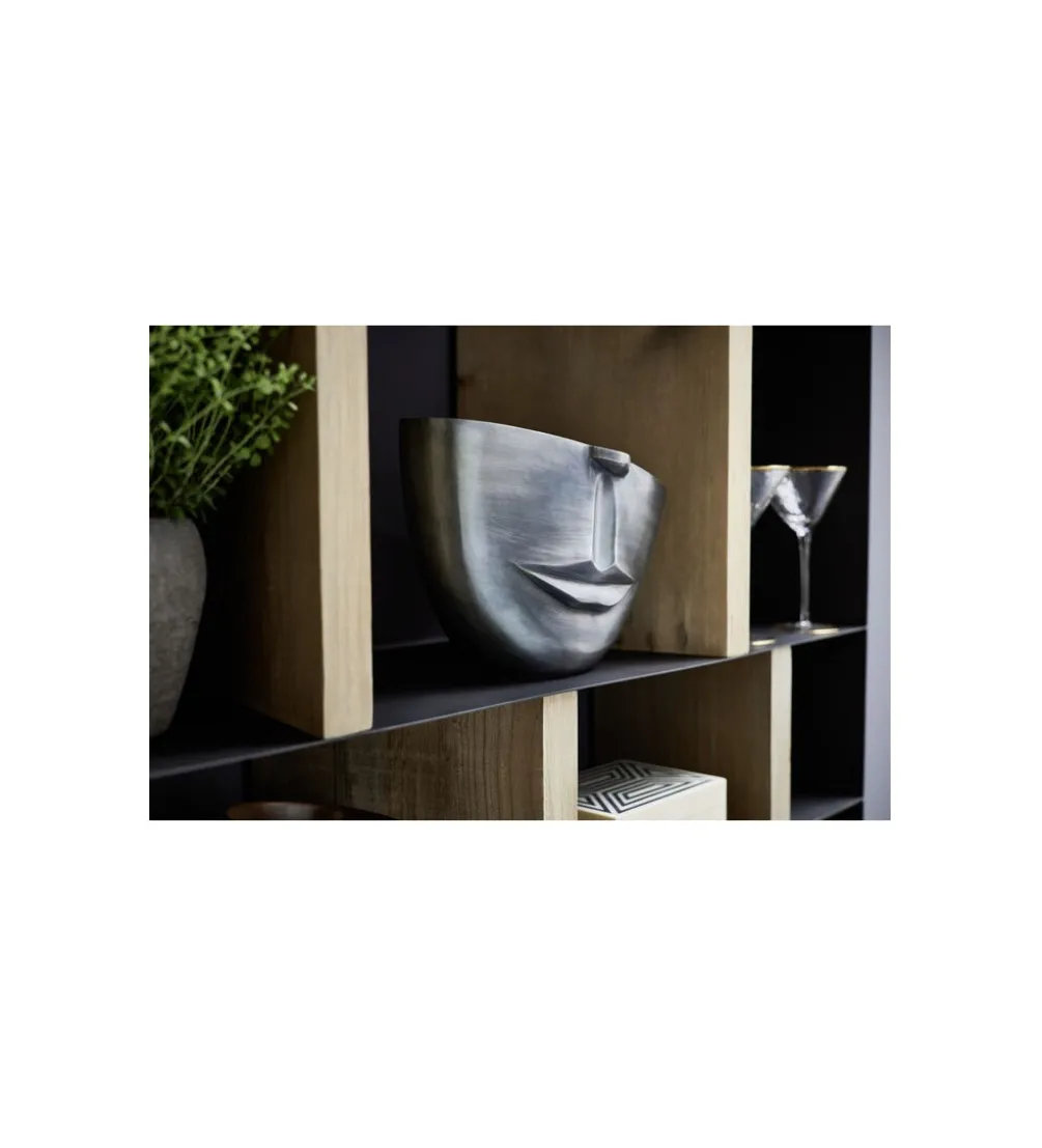 Doniczka Half face 31 cm antracytowy