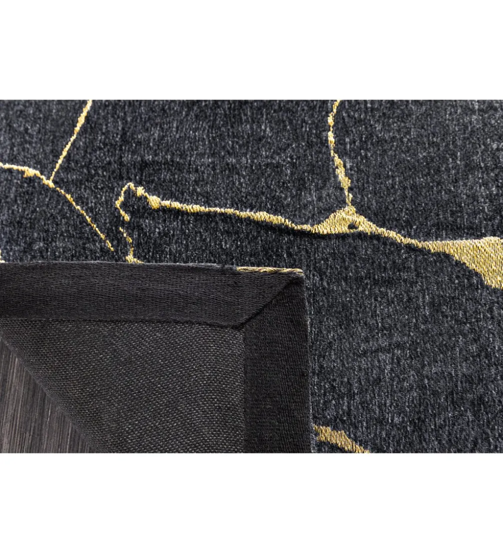 Dywan MARBLE 160 x 240 cm czarno złoty