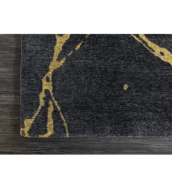 Dywan MARBLE 160 x 240 cm czarno złoty