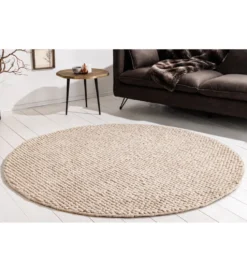 Dywan WOOL 150cm okrągły beżowy
